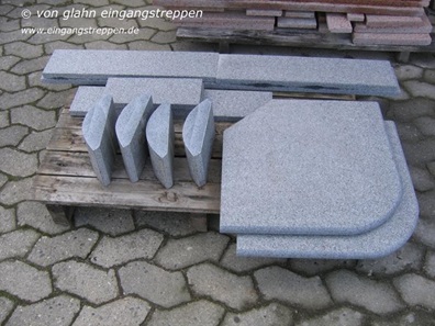 Bausatz für Außentreppe aus Granit, verkauft nach Rutesheim, Baden-Württemberg