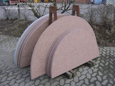 Podestplatten für Bausatz halbrunder Außentreppen