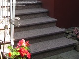 Granit Balmoral, geflammt, Treppenstufen einer Außentreppe, Hamburg