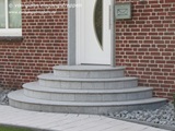 Eingangstreppen halbrund aus Granit, Neumünster, Schleswig-Holstein