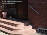 Handlauf außen / aussen aus Edelstahl für runde Eingangstreppe, Niedersachsen