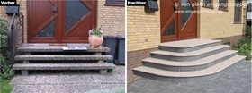 Hauseingangsgestaltung mit runder Eingangstreppe, Niedersachsen