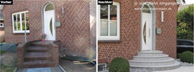 Hauseingangstreppe mit Granit neu gestalten, Neumünster, Norddeutschland